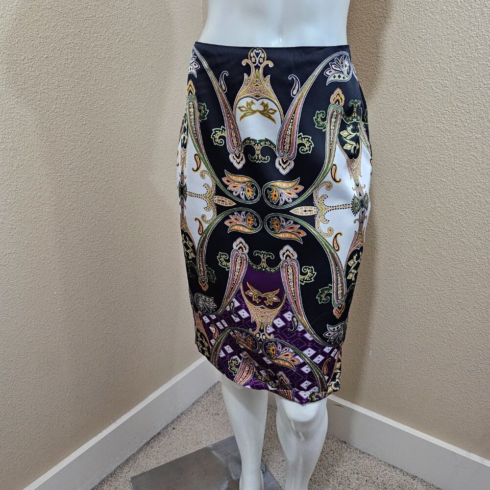 VINCE CAMUTO Paisley Multi Color Print Pencil Skirt~Size 4